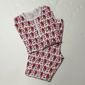 Roller Rabbit Red and White Monkey Pajama Set